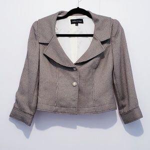 Isabel & Nina Gingham Two Buttons Blazer Size 4